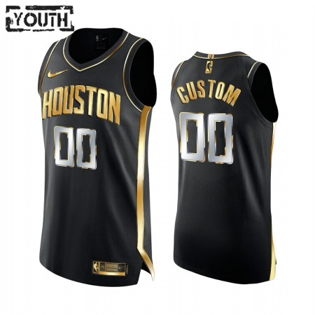 Maillot Basket Houston Rockets Personnalisé 2020-21 Noir Golden Edition Swingman - Enfant